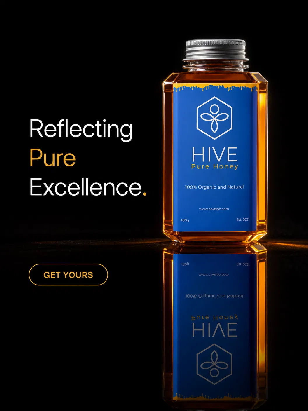 HIVE 100% Pure Raw Honey jar